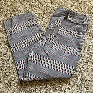Women’s LOFT Straight Leg Plaid Dress Pants Size 14